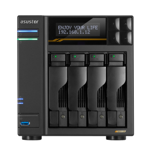 Платформа СХД ASUSTOR AS6804T 4 Bay (Max.16) 4xM.2 2x5GLAN 2x10GLAN 16GB (Max.64GB) DDR5 2xUSB-C 3xUSB