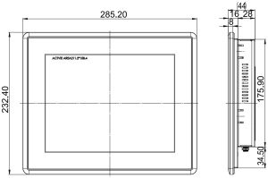 Панельный компьютер PPC-F10B-BT-J1/2G/R, дисплей 10.4" XGA, резистивный сенсорный экран, процессор Intel Celeron J1900 2.0ГГц, 2Гб DDR3L, 1x2.5" SATA