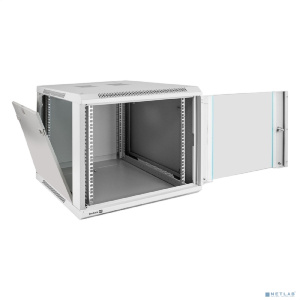 Exegate EX298602RUS Шкаф телекоммуникационный 19" настенный 9U ExeGate EC-WM-9U.600.G.GREY (19”, 9U, 600x600x500mm (ШхГхВ), передняя дверь закаленное