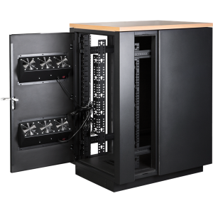 Шкаф Шкаф LANMASTER SOUNDPROOF звукоизолированный 24U 750x1130 мм, отделка под дерево, цвет лиственница