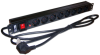 Блок розеток 19" 8 шт., 16A 250V, шнур питания 1.8 м