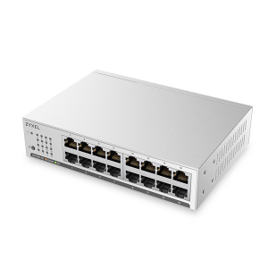Коммутатор Web Smart L2 коммутатор Zyxel GS1100-16, 16xRJ-45: 1G, rack 19", бесшумный