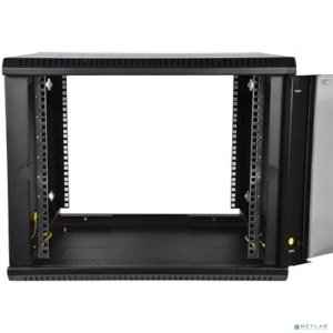 ЦМО Шкаф телекоммуникационный настенный разборный 9U (600х350) дверь стекло,цвет черный (ШРН-Э-9.350-9005)