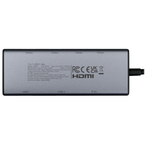 Конвертер UGREEN CM498 (45379) 4-in-1 4K@60Hz USB-C to 2*USB-A 3.2+2*USB-C 3.2+2*HDMI+PD Port Converter. Цвет:серый