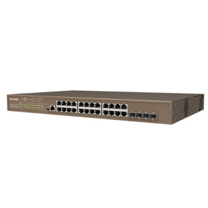 IP-COM G5328P-24-410W L3 Коммутатор PoE управляемый 24-Ports 10/100/1000 Base-T + 4-Ports 1000 Base-X SFP / 24-Ports PoE (PoE бюджет 370W)