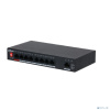 DAHUA DH-PFS3009-8ET1GT-96 9-портовый неуправляемый коммутатор с РоЕ, 8xRJ45 100Mb PoE, 1xRJ45 1Gb uplink, суммарно 96Вт, коммутация 3.6 Гбит/с, MAC-т