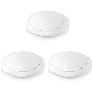 ZYXEL NWA1123ACPRO-EU0102F Комплект из трех гибридный точек NebulaFlex NWA1123-AC PRO, 802.11n/ac (2,4 и 5 ГГц), антенны 3x3, до 450+1300 Мбит/с, 2xLA