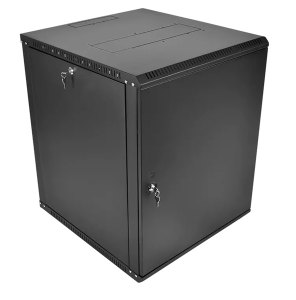 шкаф ЦМО Шкаф телекоммуникационный настенный разборный ЭКОНОМ 15U (600 650) дверь металл, цвет черный