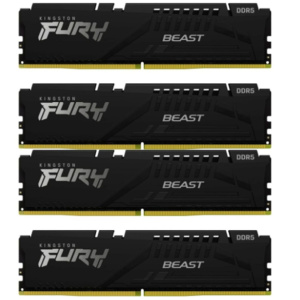 Память оперативная/ Kingston 128GB 5600MT/s DDR5 CL40 DIMM (Kit of 4) FURY Beast Black XMP