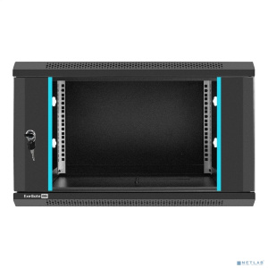 Exegate EX298605RUS Шкаф телекоммуникационный 19" настенный 6U ExeGate EC-WM-6U.450.G.BLACK (19”, 6U, 600x450x370mm (ШхГхВ), передняя дверь закаленное