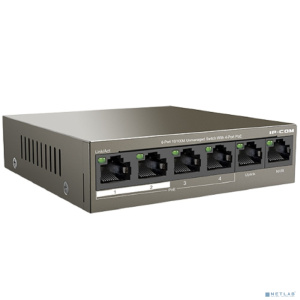 IP-COM F1106P-4-63W Коммутатор PoE неуправляемый 6-Ports 10/100 Mbps Base-TX / 4-Ports PoE (PoE бюджет 58W)