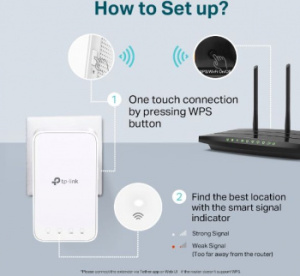 Повторитель беспроводного сигнала TP-Link RE300 AC1200 Wi-Fi белый