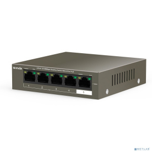 TENDA TEF1105P-4-38W Коммутатор настольный 5-Ports 10/100 Base-TX 4-Ports PoE(PoE бюджет 35W)