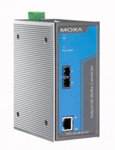 Медиаконвертер Ethernet 10/100BaseT(X) в 100BaseFX (одномодовое оптоволокно, разъемы SC) в металлическом корпусе, питание 24/48 В пост.