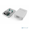 Hyperline SB1-1-8P8C-C5e-SH-WH Розетка компьютерная RJ-45(8P8C), категория 5e, экранированная, одинарная, внешняя, Dual IDC