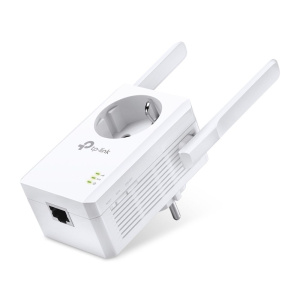 Усилитель Wi-Fi сигнала со встроенной розеткой TP-LINK Bad Pack TL-WA860RE N300 , чипсет QCA(Atheros), 2T2R, Мбит/с на 2,4 ГГц, 802.11b/g/n, 1 порт LA