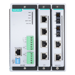 Шасси коммутатора - 2 слота для модулей Fast Ethernet (до 8 портов 10/100BaseTX и/или 100BaseFX), с расширенным диапазоном температур