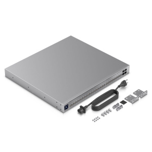 Ubiquiti UniFi Switch Pro HD 24 PoE PoE-коммутатор в стойку, 22х 2.5G RJ45, 2х 10G RJ45, 4х 10G SFP+, раздача 600 Вт