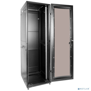 ЦМО Шкаф телекоммуникационный напольный ПРОФ универсальный 42U (600x800) дверь стекло, чёрный, в сборе (ШТК-МП-42.6.8-1ААА-9005)