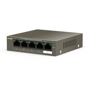TENDA TEF1105P-4-63W Коммутатор настольный 5-Ports 10/100 Base-TX 4-Ports PoE(PoE бюджет 58W) TENDA TEF1105P-4-63W Коммутатор настольный 5-Ports 10/100 Base-TX 4-Ports PoE(PoE бюджет 58W)