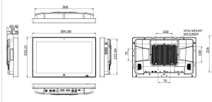Панельный безвентиляторный компьютер AFL3-W15C-ULT5-i5/P/PC/4G, 15.6”, 300 кд/м², 1366 x768, процессор Intel® Whiskey Lake Core™ i5-8365UE (ULT), 1.6