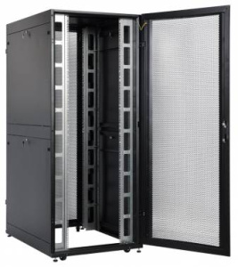 Шкаф серверный ЦМО (ШТК-СП-42.8.12-48АА-9005) напольный 42U 800x1190мм пер.дв.перфор. задн.дв.перфор.2-хст. 2 бок.пан. направл.под закл.гайки 1350кг ч