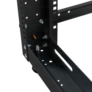 NTSS Стойка серверная NTSS OR двухрамная 24U 600-1000мм, комплект ножек, черный RAL 9005 NTSS-2POR24U/600-1000-BL