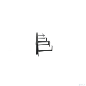 NTSS Организатор кабельный горизонтальный NTSS, крепление 19 1U, 5 колец глубиной 65мм, металл, черный RAL 9005 NTSS-HORG-1U-5(65)-BL