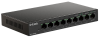 коммутатор D-Link Неуправляемый PoE-коммутатор, 8x100Base-TX PoE, 1x1000Base-T, PoE-бюджет до 117 Вт, защита от статического электричества до 6 кВ, ко