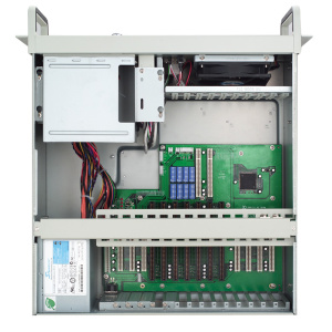 Промышленный компьютерный корпус AX61400WB, 4U, 14 слотов, 3 x 5.25" HDD, 1 x 3.5" HDD, 1 x 3.5" HDD (внутренний), 2 x USB, 1 x PS2, цвет - бежевый, б