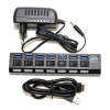 Блок питания 5bites HB37-303PBK Концентратор 7*USB3.0 / БП 5В-2А / 1.2M / BLACK