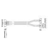 Кабель JPC P733BGB10800-1 Cable MCIO x16 124P (STRAIGHT TYPE) -TO- 2*MCIO x8 74P (STRAIGHT TYPE) , 85 Ohm, L:80cm