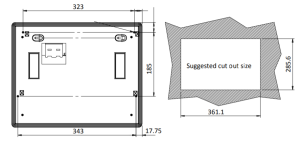 Устройство видеоотображения (мониторный модуль) FLEX-PLKIT-F15/PC, 15", 1024 x 768, 450 кд/м², проекционно-ёмкостный сенсорный экран. Используется иск