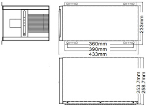 Корпус в настольно-настенном исполнении для плат PICMG (чёрный)