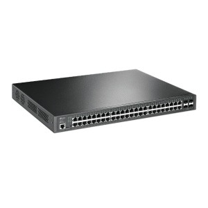 Коммутатор TP-Link Коммутатор/ 48-port Gigabit PoE+ L2+ switch, 48 802.3af/at PoE+ ports, 4 Gb SFP slots, 1 RJ-45 + 1Micro-USB console ports, 348W PoE budget