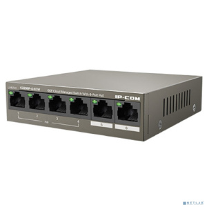 IP-COM G2206P-4-63W Коммутатор PoE управляемый 6-Ports 10/100/1000 Base-T + 2-Ports 1000 Base-X SFP (2-Ports uplink) / 4-Ports PoE (PoE бюджет 58W)