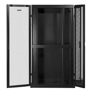 Серверный шкаф SMARTWATT Серверный шкаф Rack S-Series 42U 600x1070мм, двери с перфорацией, боковые панели 4шт и ролики в комплекте, черный (4512020620