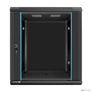 Exegate EX298610RUS Шкаф телекоммуникационный 19" настенный 12U ExeGate EC-WM-12U.600.G.BLACK (19”, 12U, 600x600x635mm (ШхГхВ), передняя дверь закален