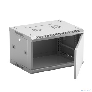 NEOMAX Шкаф телекоммуникационный настенный 6U (600х350), металлическая дверь, замок-ключ (3 шт), разборный, цвет серый (1 коробка) [NCB-WM6U-6035MK3-