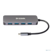 D-Link DUB-2340/A1A Концентратор с 4 портами USB 3.0 (1 порт с поддержкой режима быстрой зарядки), 1 портом USB Type-C/PD 3.0 и разъемом USB Type-C