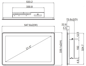 Промышленный панельный компьютер GOT321W-521-R-DC