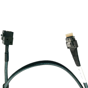 Кабель DiliVing DLSL38-1067 Slimline SASx4 (SFF8654) -to- HD MiniSAS x4 (SFF8643) PCIE 3.0, 85 Ohm, 100cm