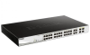 Коммутатор D-Link Управляемый L2 PoE-коммутатор, 24x1000Base-T PoE, 4xCombo 1000Base-T/SFP, PoE-бюджет 193 Вт, защита от статического электричества до
