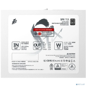 1STPLAYER SFX 750W PLATINUM White / SFX, APFC, 80 PLUS Platinum, LLC+DC-DC, 80mm fan, full modular / PS-750SFX-WH