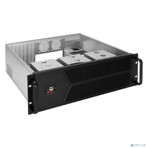 Exegate EX298404RUS Серверный корпус ExeGate Pro 3U450-12 <RM 19", высота 3U, глубина 450, БП 1U-1000ADS, 2*USB>