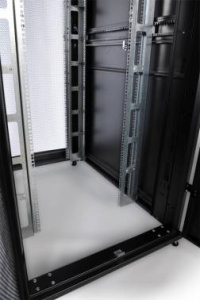 Шкаф серверный ЦМО (ШТК-СП-48.8.12-48АА-9005) напольный 48U 800x1130мм пер.дв.перфор. задн.дв.перфор.2-хст. 2 бок.пан. направл.под закл.гайки 1350кг ч