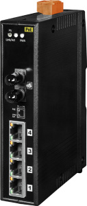 Коммутатор 4 x PoE 10/100BaseTX, 1 x 10/100BaseFX, многомод, разъем ST, питание 24 В