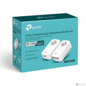 TP-Link TL-PA8033P KIT AV1300 Комплект гигабитных Powerline-адаптеров со встроенной розеткой