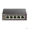 D-Link DGS-1005P/B3A Неуправляемый коммутатор с 5 портами 10/100/1000Base-T (4 порта PoE 802.3af/at, PoE-бюджет 60 Вт)