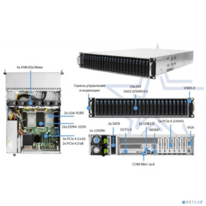 Сервер Звезда Иридиум ИР-224Х (2 х Intel Xeon Silver 4310 / 16 х 32GB DDR4 ECC Reg / 6 х 3840GB SAS SSD / 2 x 10GE SFP+ / 2 x 10GE SFP+ / Raid 0, 1, 5